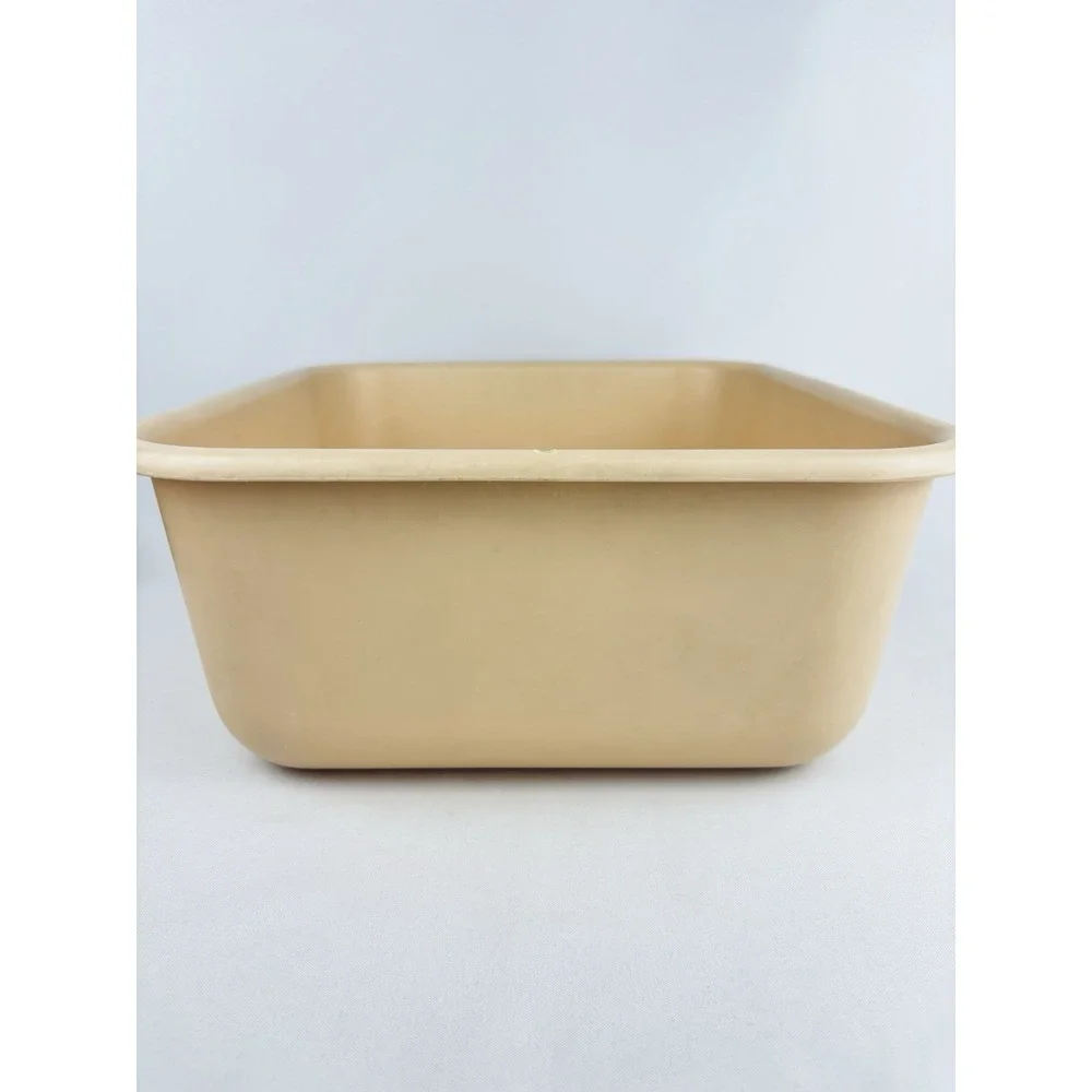 Vintage‎ Rubbermaid Almond Plastic Dish Pan Container 2951 5 Beige Tan